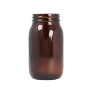 175ml Glass Powder Amber Jar