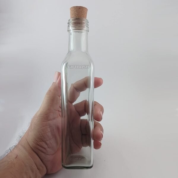 250ml Square Glass Bottle - Image 2
