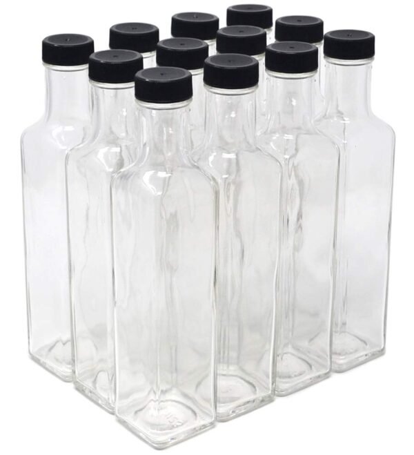 250ml Square Glass Bottle