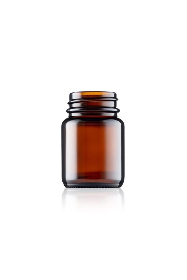 30ml Glass Powder Amber Jar