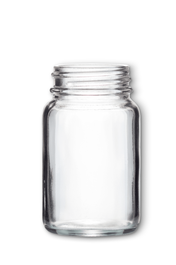 500ml Clear Glass Powder Jar - Image 3