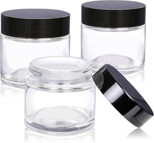 60ml Clear Glass Powder Jar - Image 2