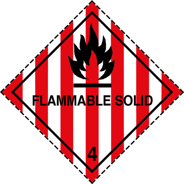 Class 4.1 Hazard Labels