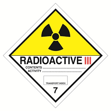 Class 7 Radioactive Hazard Labels Category 3