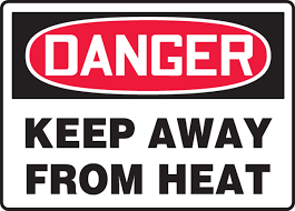 Keep Away from Heat Label