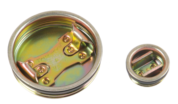 51mm Steel Bung PLAIN (Zinc) Black Nitrile Washer