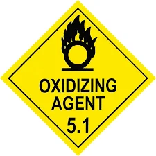 Class 5.1 Oxidising Agent Placards