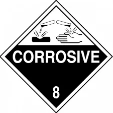 Class 8 Corrosive Hazard Labels