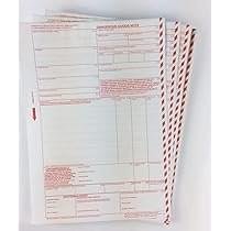 Dangerous Goods Note (Box of 100 Loose-leaf Sets)